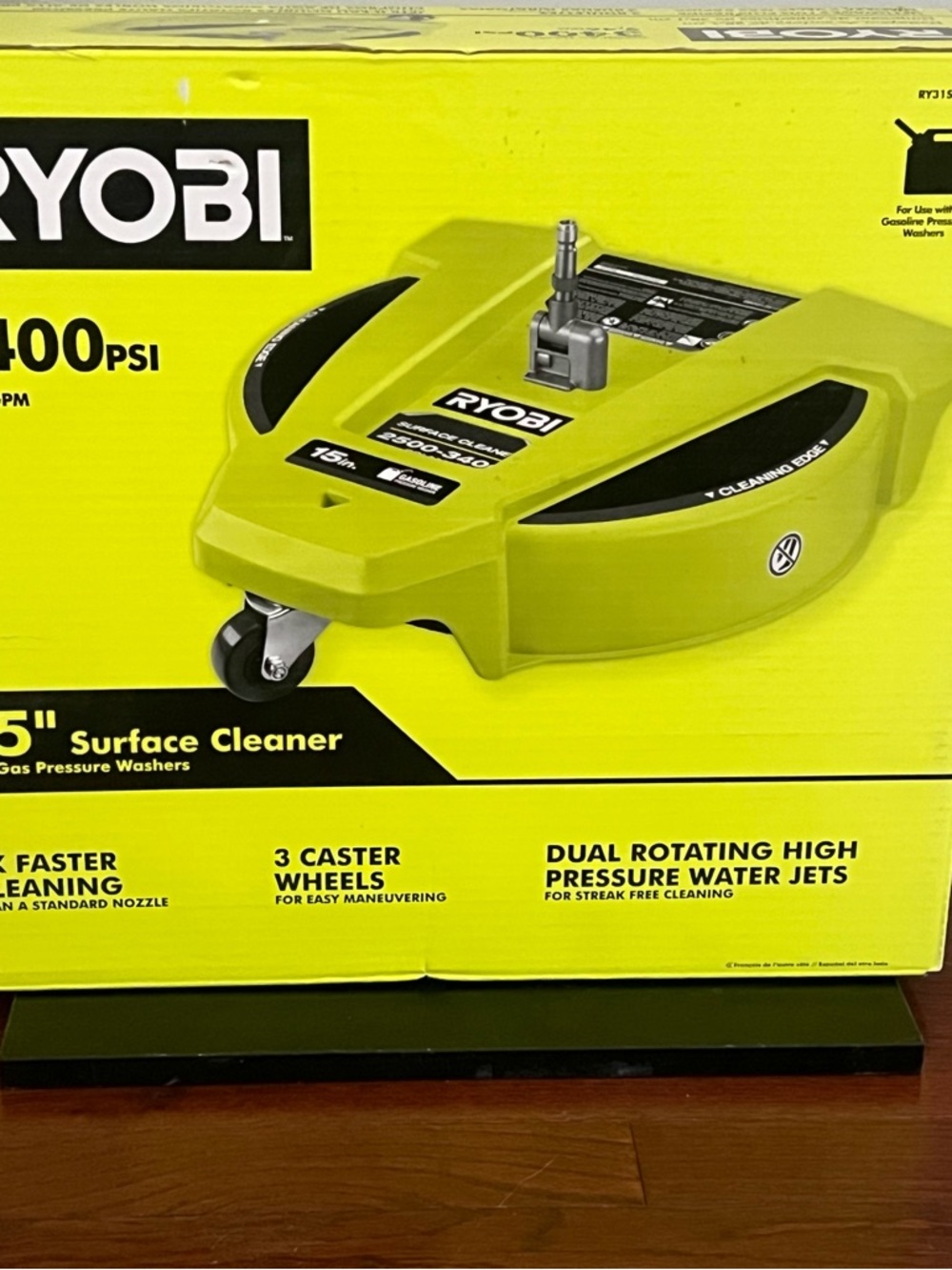 RYOBI 15" Surface Cleaner - Lime Green